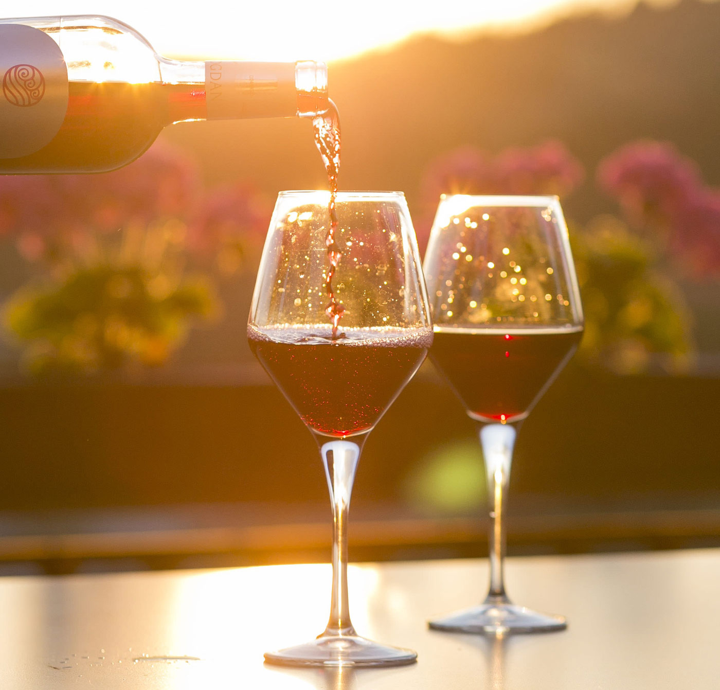 Calorie alcool vin champagne régime ligne vin rouge servi dans 2 verres à dégustation